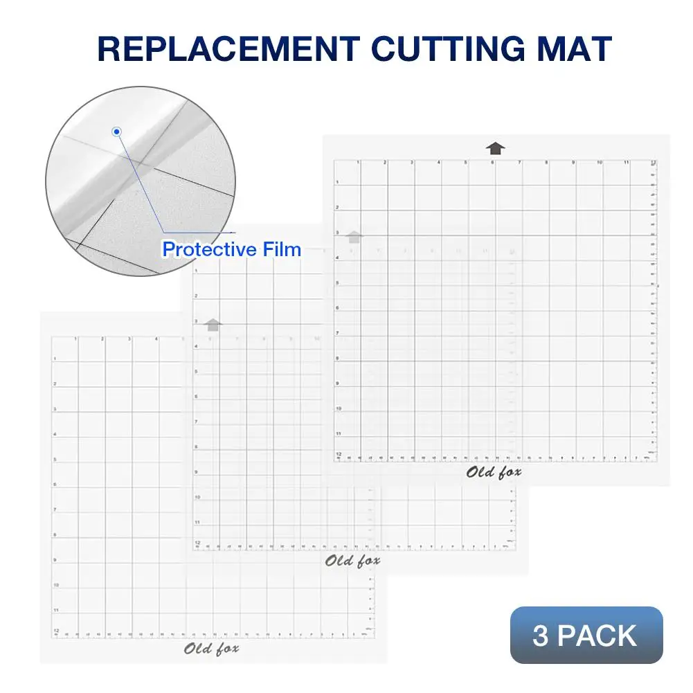 3 шт. сменный коврик для резки прозрачный липкий коврик с измерительной сеткой 12 на 12 дюймов для silhouette Cameo плоттер