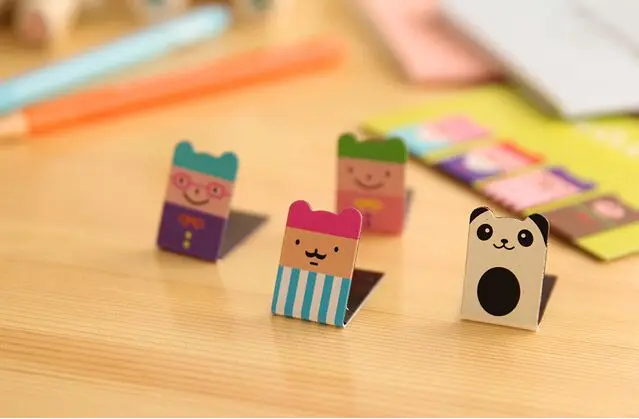 3 комплекта Милая магнитная закладка с рисунками из мультфильмов Мода DIY мультфильм бумага школьные офисные поставки для чтение книг подарок корейский papelaria