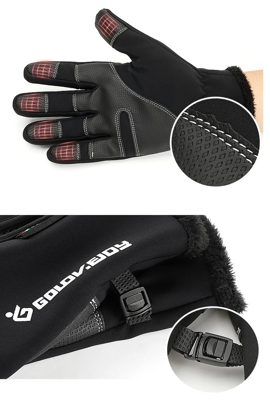 Luvas de Neoprene de Pesca Homens de Bicicleta Cheio de Caça ao ar Livre de Equipamentos Pesca do Gelo do Inverno 2018 do Gelo do Inverno à Prova d' Água Anti slip Dedo Acessórios Engrenagem 21 High Quality Esporte e Lazer