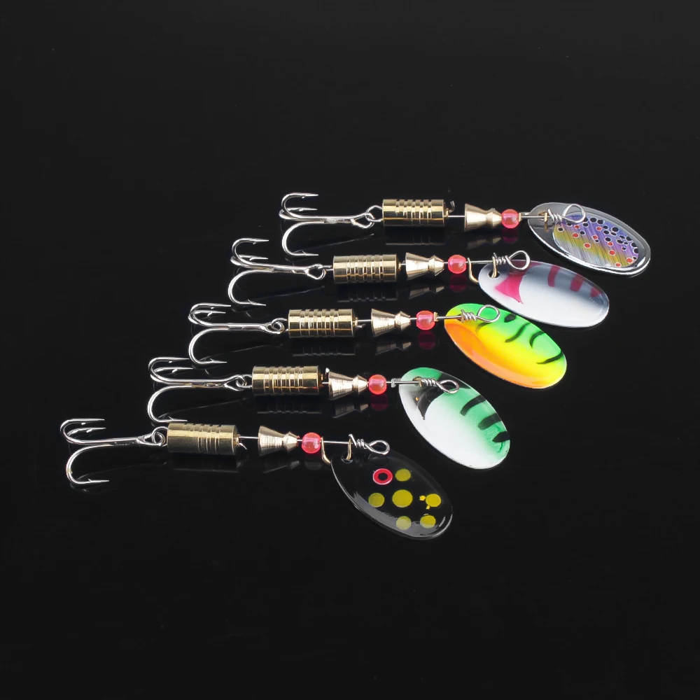 

DNDYUJU 5Pcs/lot Spoon Lure Hard Bait Spinner Bait Isca Artificial Metal Fishing Lure Spinner Bait Fishing Tackle