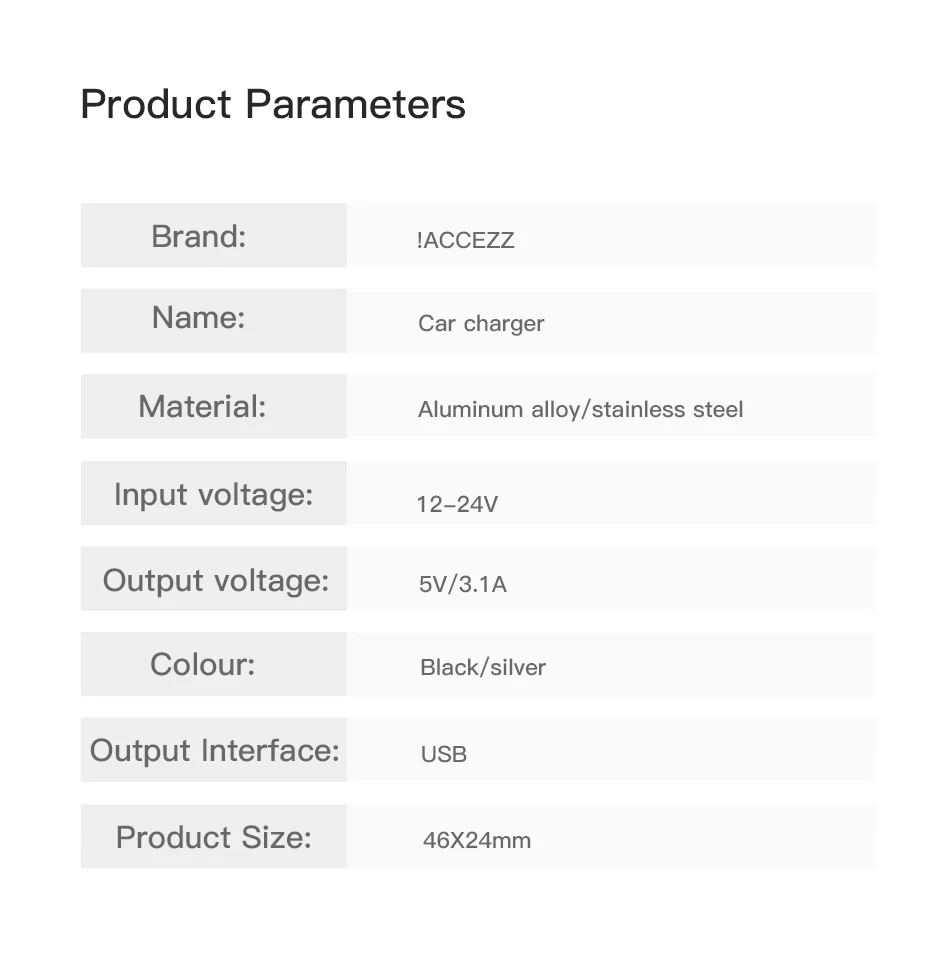 !ACCEZZ USB Car Charger Dual Port Adapter 3.1A 5V With LED Charger Universal For Xiaomi iPhone XS XR Huawei Samsung Mobile Phone (10)