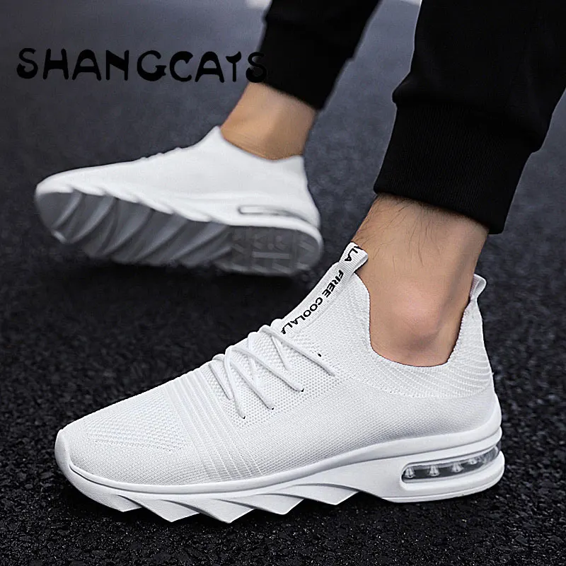 الحصري العلامة التجارية الرجال حذاء كاجوال الجوارب نمط zapatillas hombre حذاء رجالي 2019 الصيف الرجال الأحذية عارضة الرجال حذاء رياضة أبيض أسود