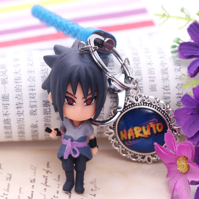 Hot New Naruto Keychain Sasuke/itachi/Kakashi Women Or Men Key Chain Pendant Anime Cartoon Key Ring Boys Or Girls Keychain - Цвет: 7