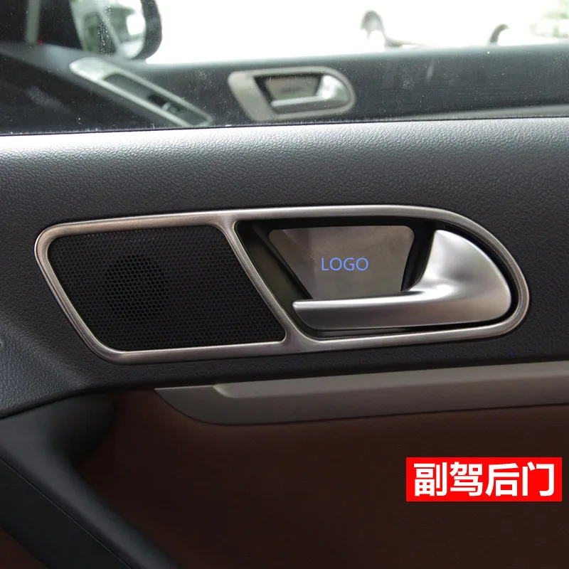 Us 17 68 Stainless Steel Drawing Process Inside Handle Frame Car Decorations For Volkwagen Tiguan 2010 2016 Z2ea037 In Interior Mouldings From