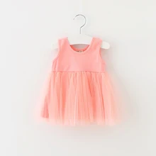 Baby Girls Dress Tulle Dresses For Girl Party Kids Back Lace O Neck Evening Dresses 2017 summer Princess Party Brithday Dress