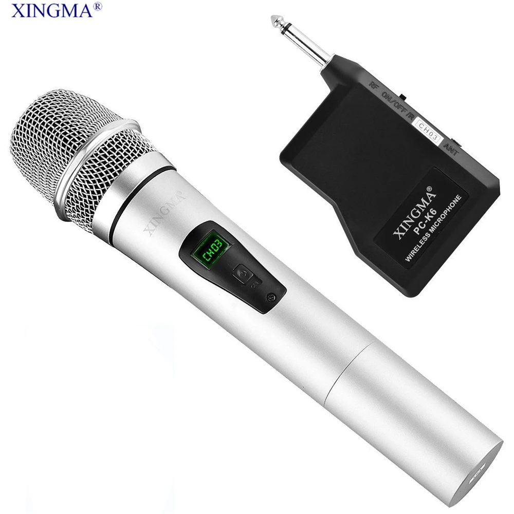 XINGMA PC K6 микрофон для караоке беспроводной Профессиональный Vhf Amplifie стерео ручной