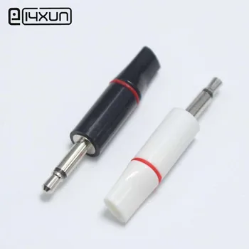 

1pcs 2.5mm Mono Headset Plug 2 pole 2.5 Audio Plugs Adaptor Connector for Earphone ect White Black