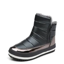 Женские ботинки; женская зимняя обувь; коллекция года; теплые женские зимние ботинки; Зимние ботильоны; Botas; водонепроницаемые черные ботинки; zapatos mujer