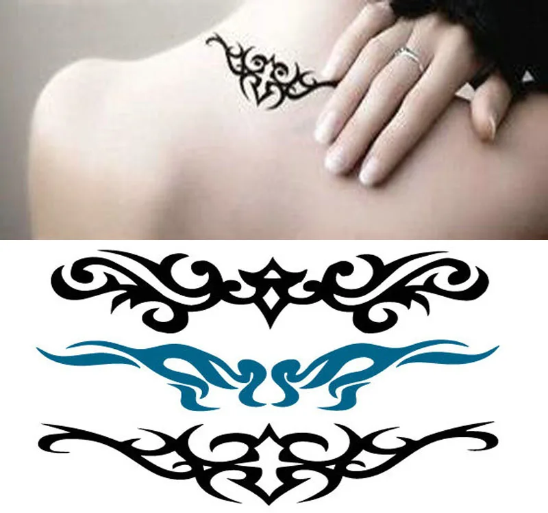Водостойкие тату наклейки тотем шеи и талии тела цвет сексуальный персонализированные наклейки водяных знаков