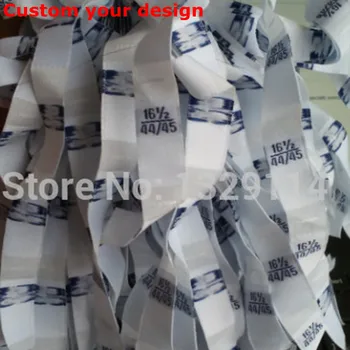 

Custom your design Garment neck size label Flag labels 36-96 inch woven tags XXS-XXXXXL MZ-2168