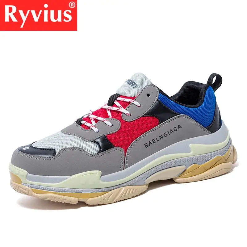 

Ryvius Brand 2018 New Paris Fashion Week With Fashion Breathable Men Running Shoes Non-slip Couple Sports Shoes Large Size 36-48
