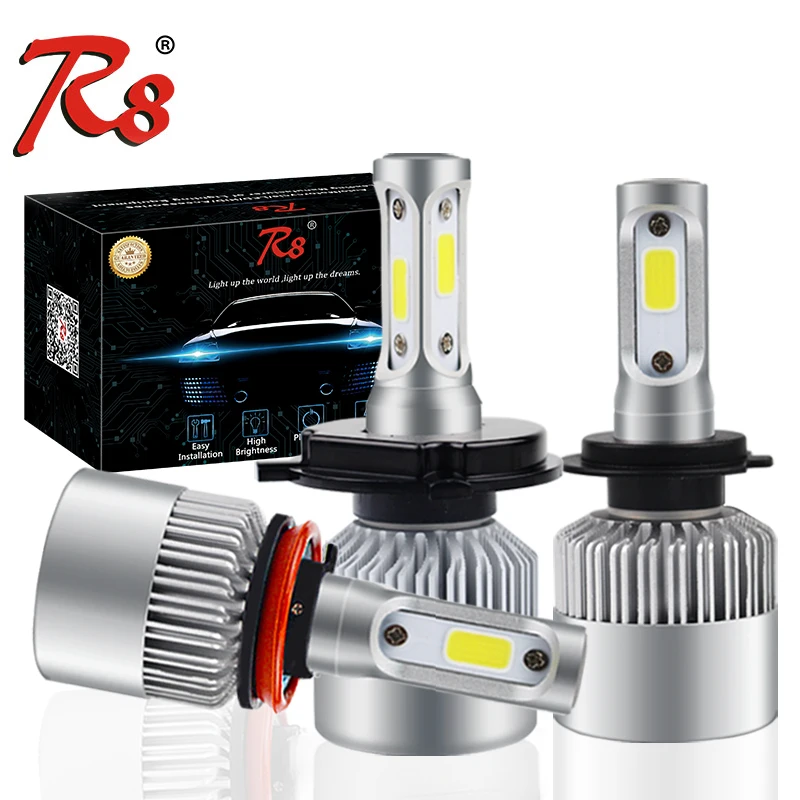 

R8 NEW Arrival Car Lights Bulbs LED H4 H7 9003 HB2 H11 LED H1 H3 H8 H9 880 9005 9006 H13 9004 9007 Auto Headlights 12V Fog Light