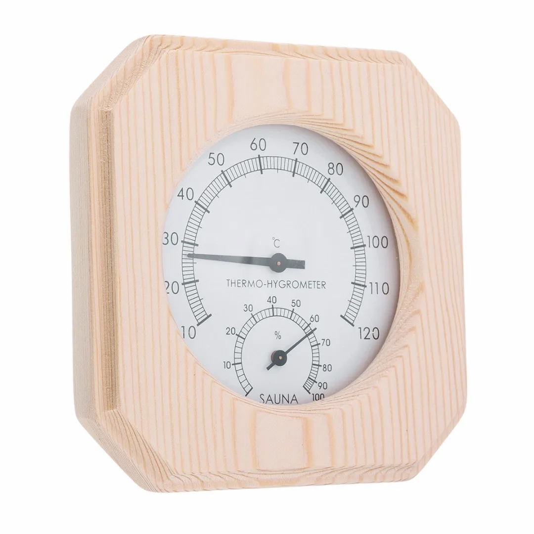 Practical Wood Thermometer Hygrothermograph For Sauna Room Temperature Humidity Measuring Household Thermometers Mayitr