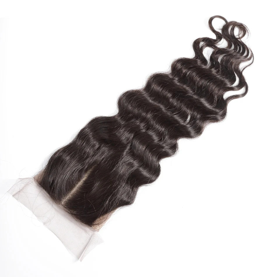 Rosabeauty Remy волосы Свободные Волнистые Шелковые пряди 4x4 отбеленные узлы с детскими