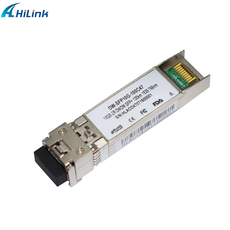 

Hilink Datacom/Mikrotik/D-link compatible 10G DWDM SFP+ 100KM CH17~61 LC SFP Module