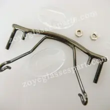 Замена моста для очков без оправы, цвет пистолета очки для носа, нержавеющая сталь очки мосты TB-279 пистолет