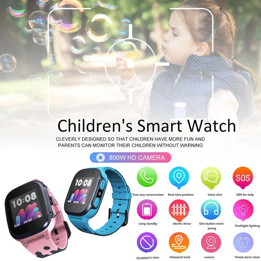 

GPS Children's Smart Watch Child kid Tracker SOS Monitoring Camera Waterproof Positioning Phone Kids LBS baby smart Watch