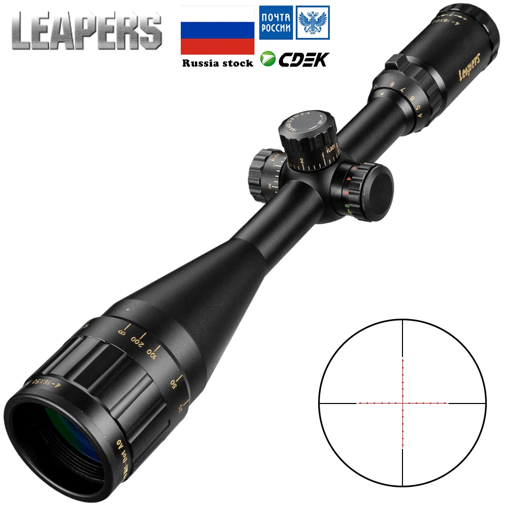 

LEAPERS 4-16X50 Riflescope Tactical Optical Rifle Scope Red Green D Sight Illuminated Sight Tactical Hunting Accessories