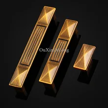 High Quality 10PCS Zinc Alloy Furniture Handles European Antique Drawer Wardrobe Cupboard Kitchen Cabinet Pulls Handles & Knobs