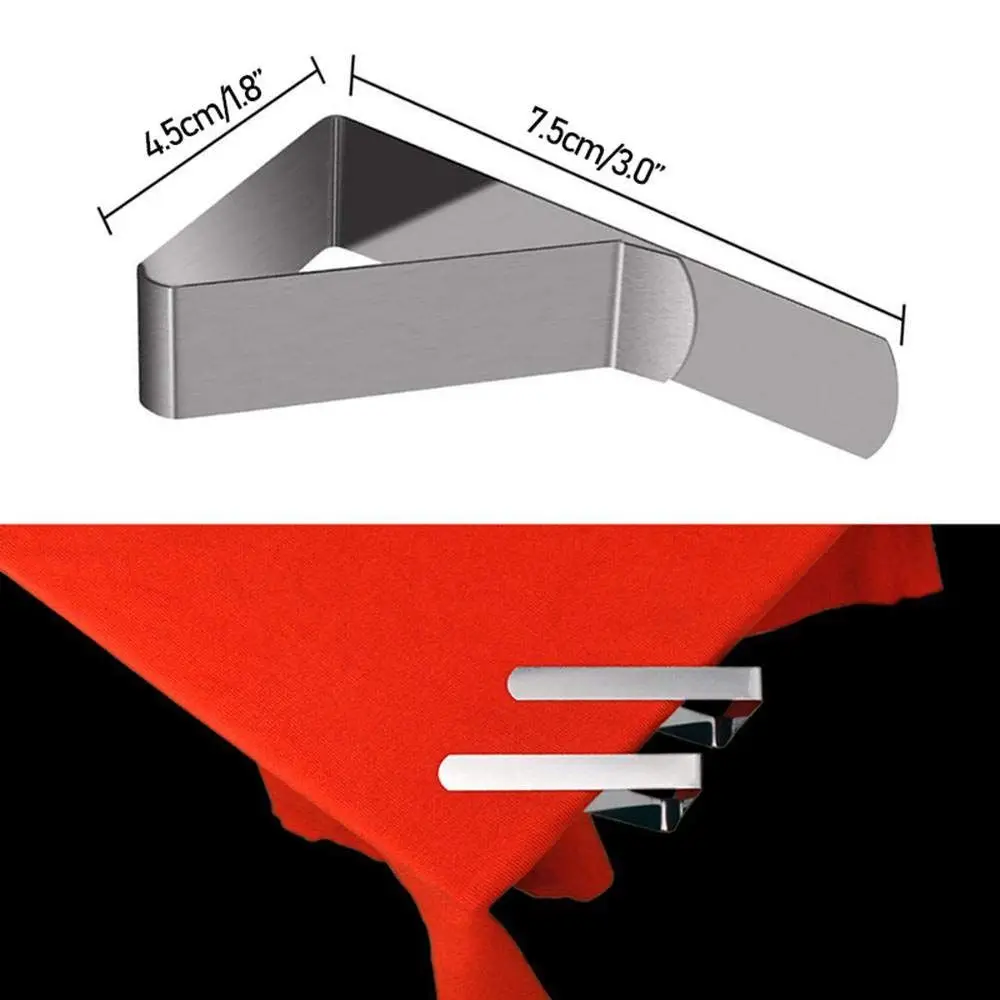 سماط مقاطع ، 12 حزمة الفولاذ المقاوم للصدأ مفرش طاولة حامل الجدول غطاء المشابك للمنزل/سرادقات/الزفاف/حزب/نزهة/ داخلي/يا
