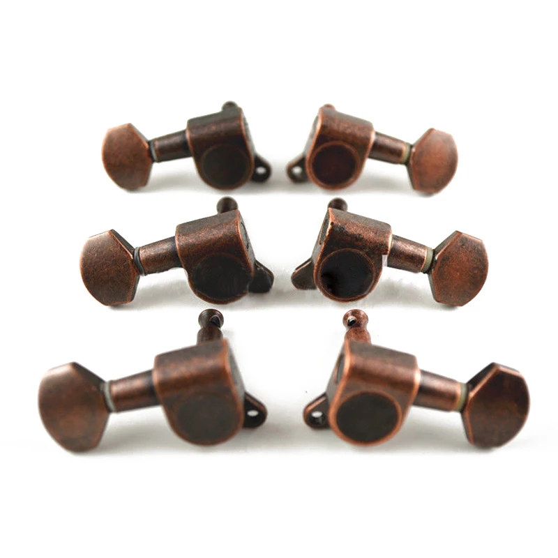 HOT Vintage Style Copper Guitar Tuning Pegs Tuners Machine Head 3L+3R