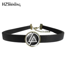 HZSHINLING, новинка, модное кожаное колье, ожерелье Linkin Park, брендовые стеклянные подвески, ожерелье и браслет, ювелирные изделия