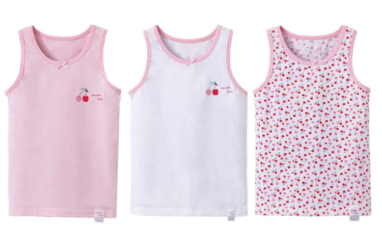 Retail camisoles for girls children tanks tops cotton camisoles underwear vests girl kids underwear tanks camisoles 01-4