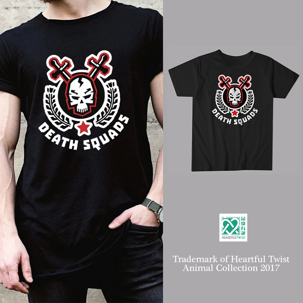KBB 2018 Summer Death Squads Men Print T shirt men short sleeve fashion