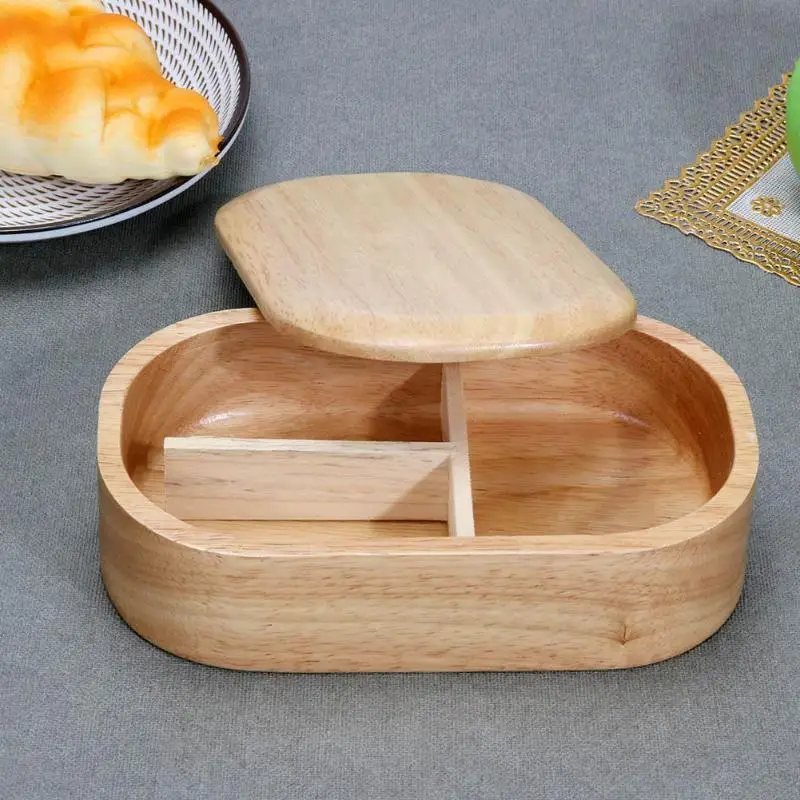 

Japanese Handmade Wood Natural Sushi Bowl Lunch Box