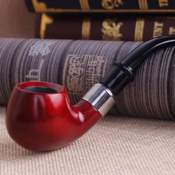 

New listing high-end men's red sandalwood wood removable cleaning filter pipe