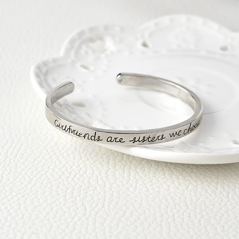 

The New Fashion Engraving Alloy Opening Couple Bracelet Speed Sell Through Amazon Hot New European And American Jewelry