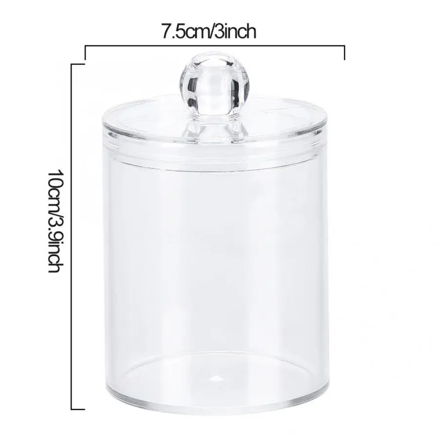 Portable Transparent Round Cotton Bud Case Acrylic Cotton Swab Holder Storage Container Organizer Makeup Tool Kits Accessories Portable Transparent Round Cotton Bud Case Acrylic Cotton Swab Holder Storage Container Organizer Makeup Tool Kits Accessories