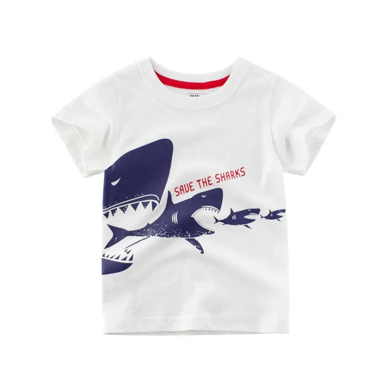 COOTELILI Boy T Shirts for Children Cotton Summer Tee Tops 2019 Animal Fish Printed T-Shirts for Girl Kids Clothes 90-140cm (1)