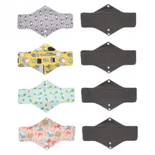 Моющийся бамбуковый уголь Антибактериальная тканевая менструальная прокладка гигиенические прокладки многоразовые женские гигиенические менструальные женские тканевые прокладки