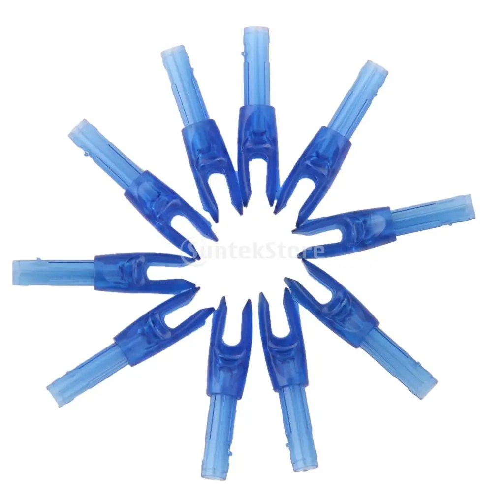 

10pcs Archery Nock Arrow Shaft End Accessories G size- Transparent Blue