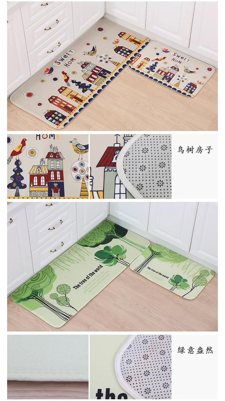 Набор ковриков для ванной водопоглощение ванная комната ковры дома гостиная кухня двери, пол дети спальня 3DBH36