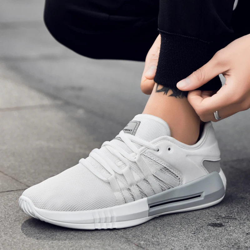 Qualidade Lace up Adulto Sapatas branco Moda Os Azul Alta Novos Dos Calçado Confortável Três De vermelho Respirável Homens Estilo Casual Sapatos Sneaker Cores Da HO7q4aHrn
