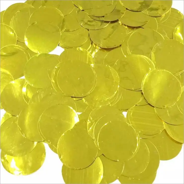 1/1.5/2.5cm 10g/lot PET throwing film Mini Confetti Dots Filled Balloons event party decorations wedding& engagement supplies - Цвет: Gold