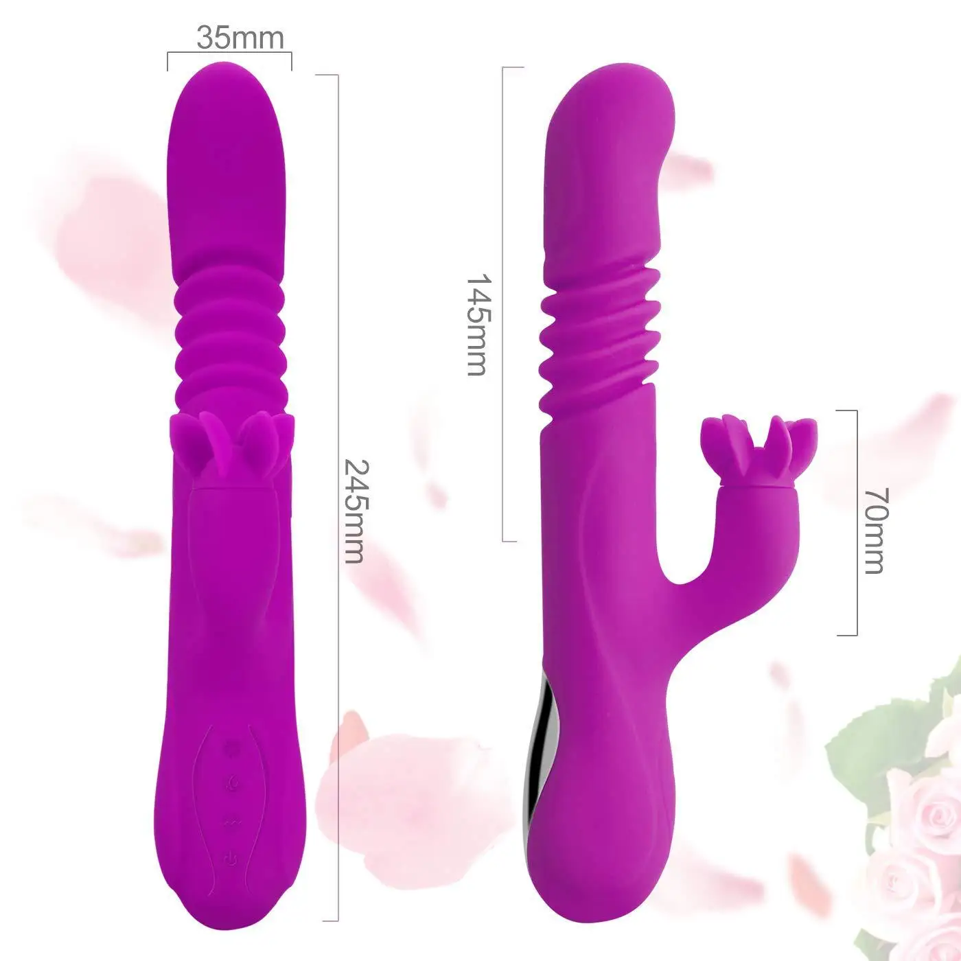 Thrusting font b Dildo b font Vibrator Female Masturbator G spot Rotation Clitoris Stimulator Massager Heating