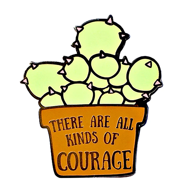 

All kinds of courage brooch compassion encouragement to underdog badge elfish welfare pin subtle quote inspired