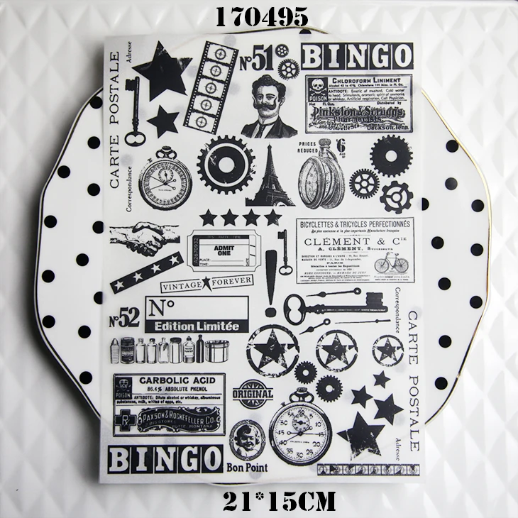 

Retro Rub On set for Scrapbooking DIY Projects/Photo Album/Card Making Crafts