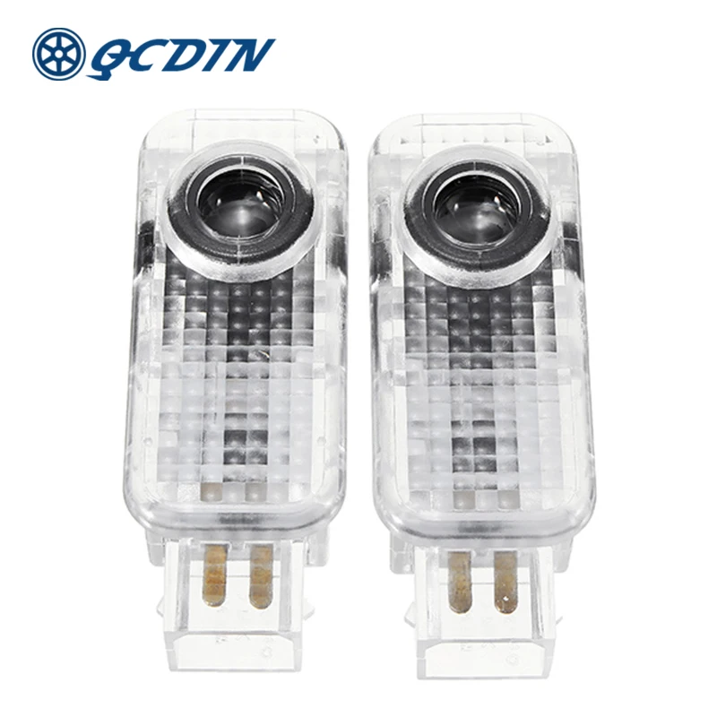 QCDIN 1 Pair for AUDI Car LED Welcome Light Door Logo Projector font b Lamp b
