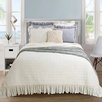

WINLIFE Bedspread Lightweight Comforter Oversized 3-pieces Quilt Set