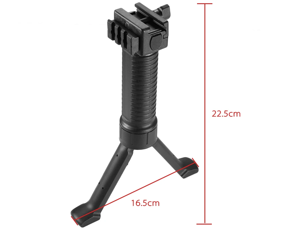 Tactical Foldable Vertical Retractable Bipod Foregrip for Picatinny Weaver Rail