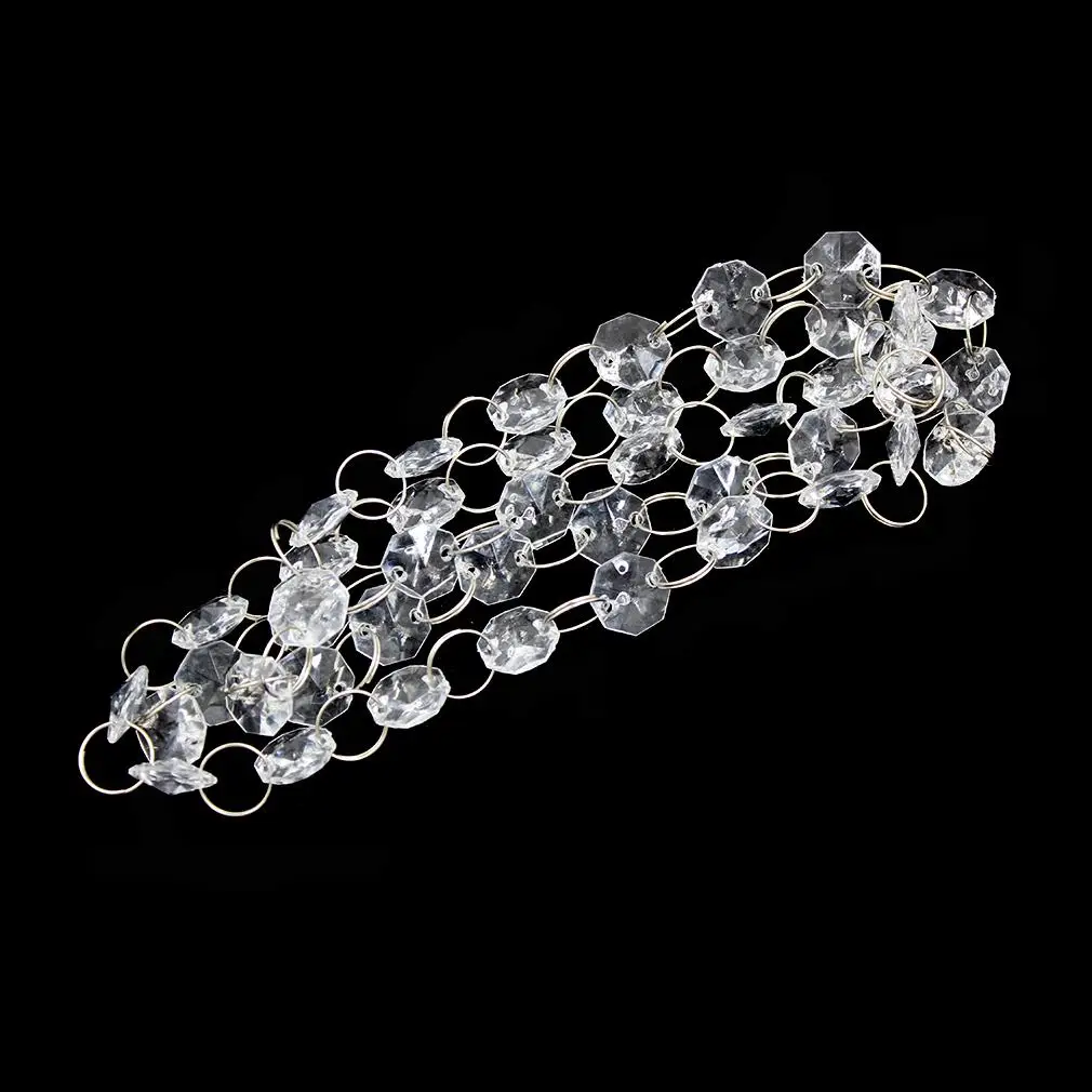 10 шт. 14 мм кристально чистый акриловый шарик гирлянда Strand цепь Висячие алмазные бусины Свадебный декор