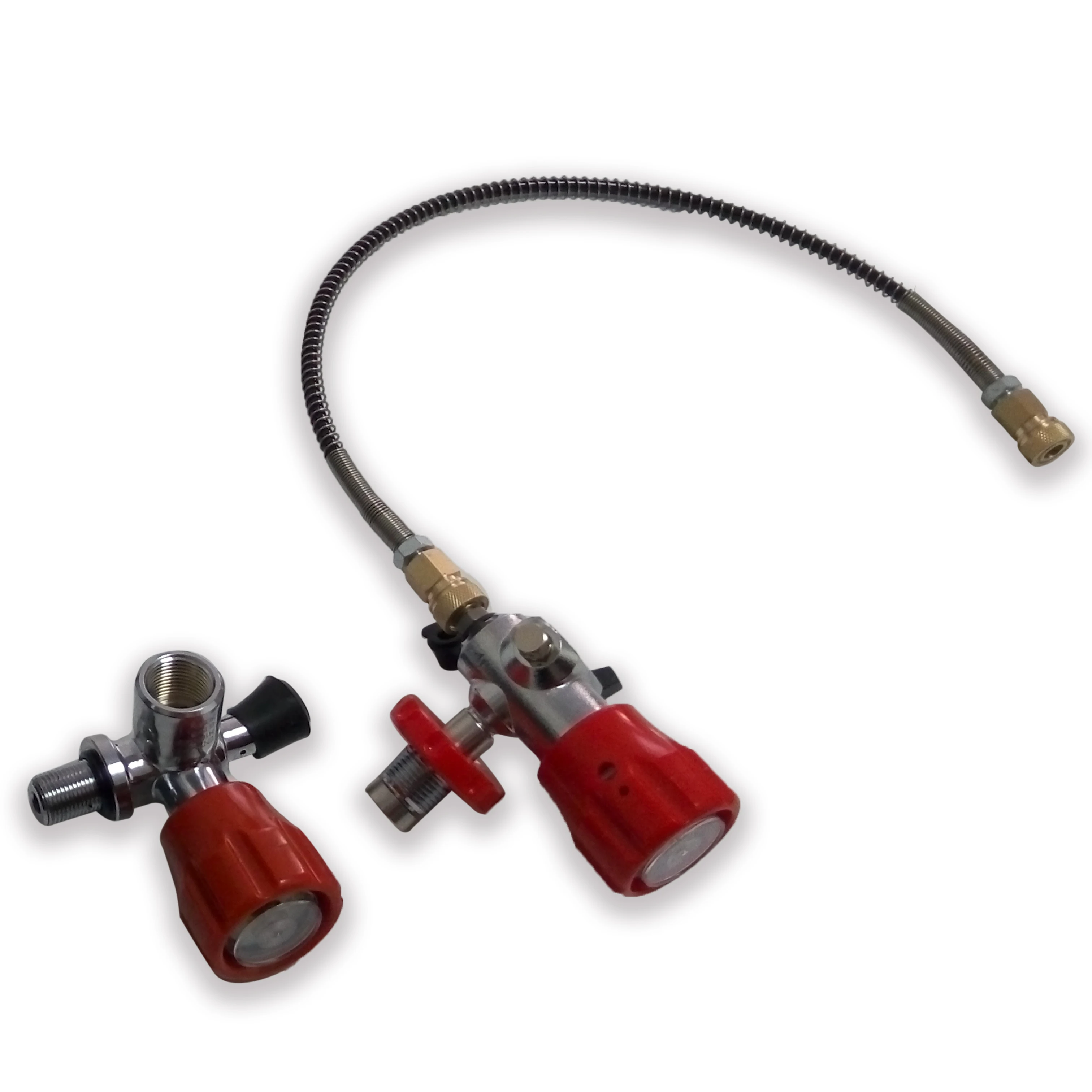 AC3680 6.8L Pcp Air Gun 4500psi Compressed M18*1.5 Cylinder Underwater Gun Bottles Red Valve Filling Station Scuba Cylinder