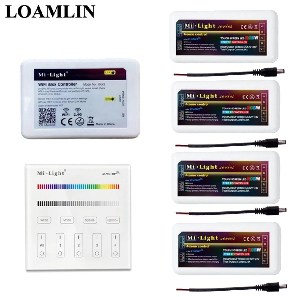 

Mi light B3 Touch Panel Led Strip Controller Wifi Ibox Control RGBW Box For RGBW/RGBWW Led Light DC12-24V