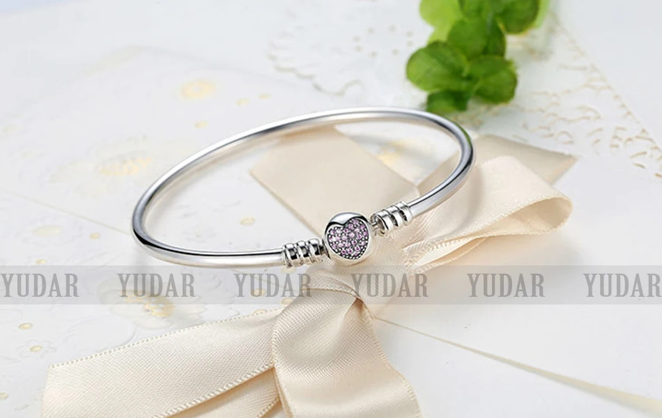 yudar-925-sterling-silver-DIY-bangle-bracelet-for-beads-pave-cz-heart-design-YDS-1019-4