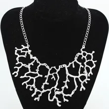 Ювелирные изделия ручной работы коралловый цветок ожерелье сплав выдалбливают филиал sautoir одежда аксессуары короткая цепь для ключиц