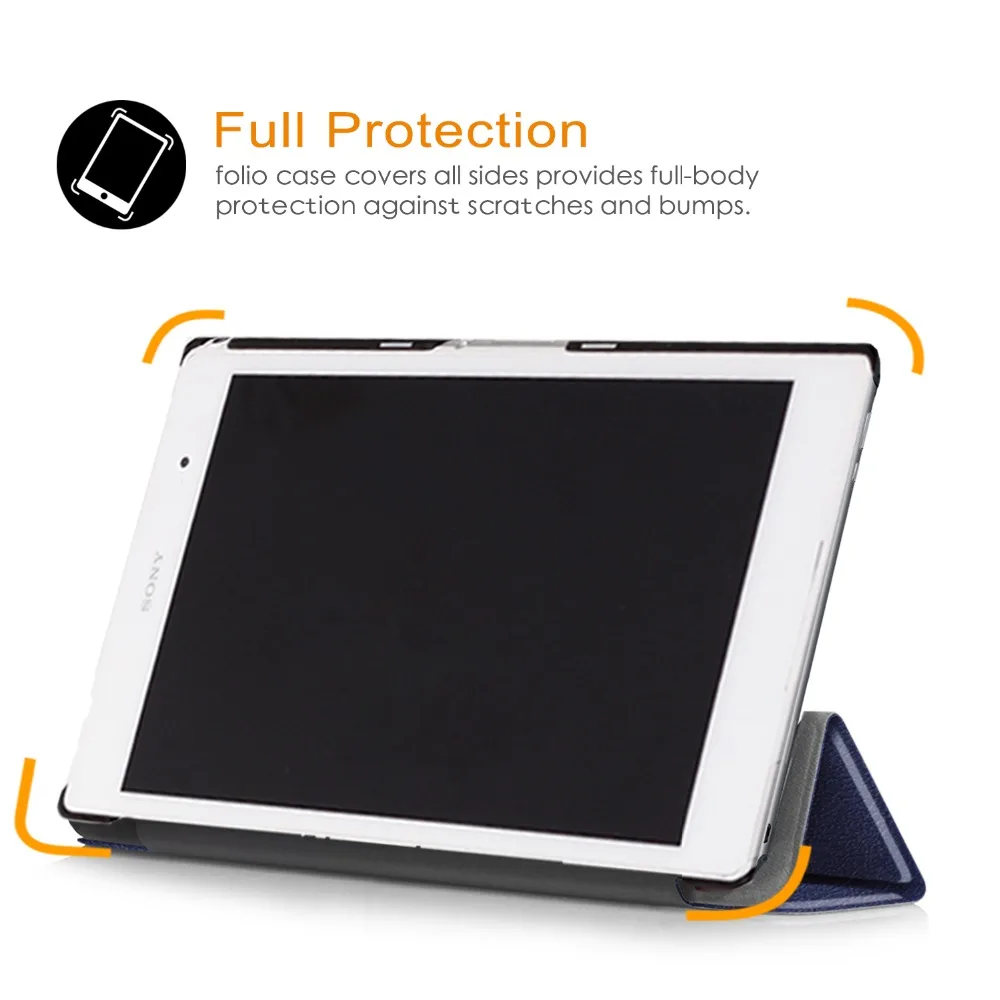 Набор аксессуаров для sony Xperia Z3 Tablet Compact-умный чехол+ Bluetooth клавиатура+ Защитная пленка+ стилус